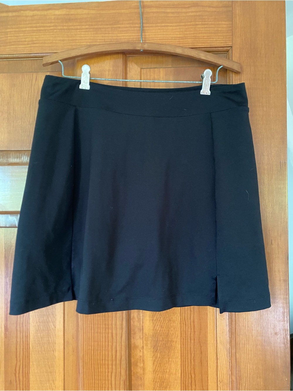 Lady Hagen Black Mini Skirt with Subtle Side Slit